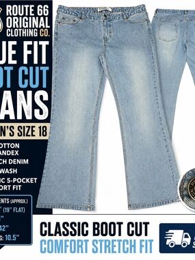 Route 66 Women’s Light Wash Bootcut Jeans